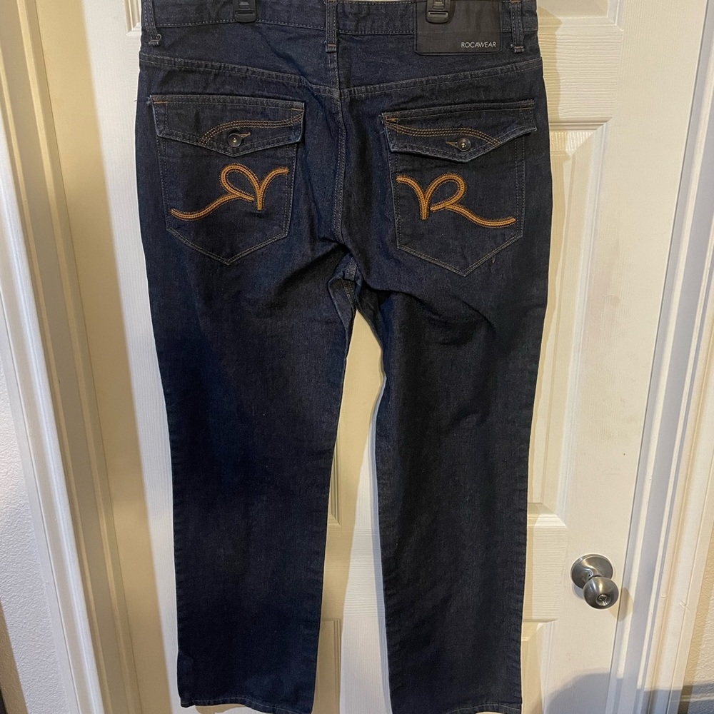 Dark blue jeans